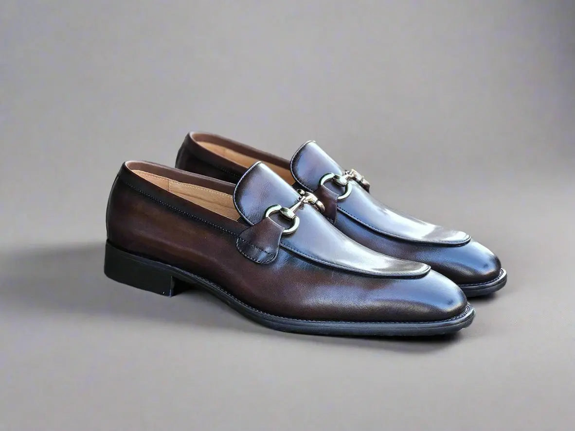 Burnished Calfskin Horsebit Loafer - 8
