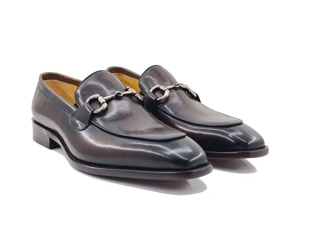 Burnished Calfskin Horsebit Loafer - 8