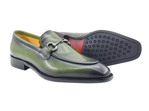 Carrucci Burnished Calfskin Horsebit Loafer