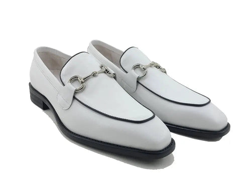 Carrucci Burnished Calfskin Horsebit Loafer