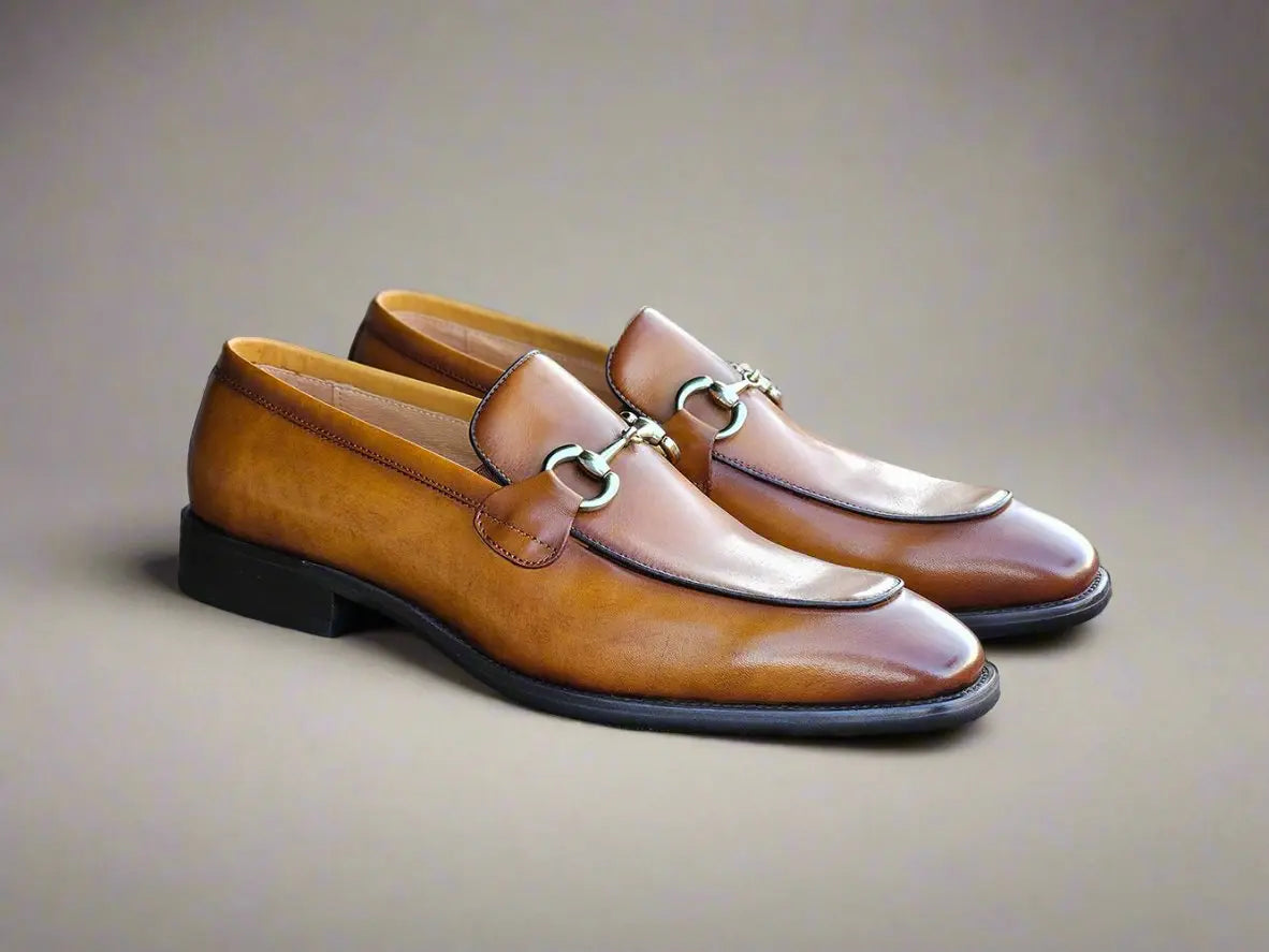 Burnished Calfskin Horsebit Loafer - 8