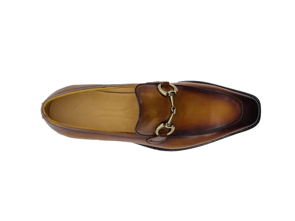 Burnished Calfskin Horsebit Loafer - 8