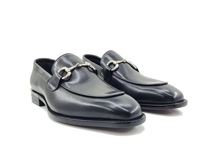 Carrucci Burnished Calfskin Horsebit Loafer