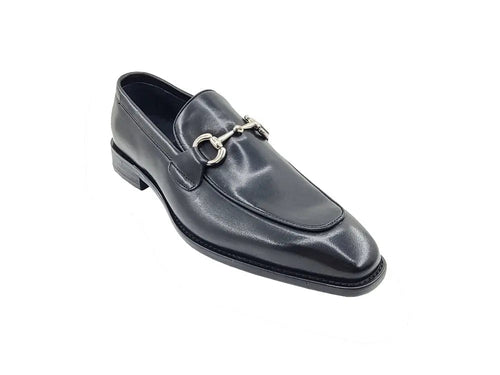 Carrucci Burnished Calfskin Horsebit Loafer