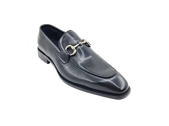 Carrucci Burnished Calfskin Horsebit Loafer