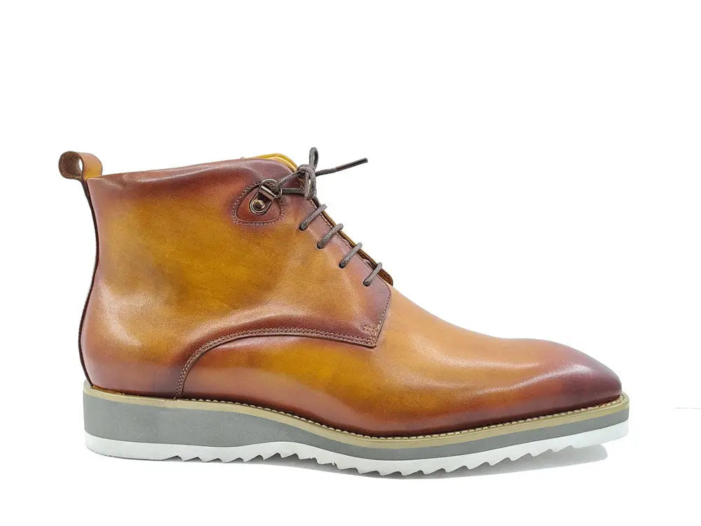 Burnished Calfskin Lace-Up Boot-New Designer Collection - 7