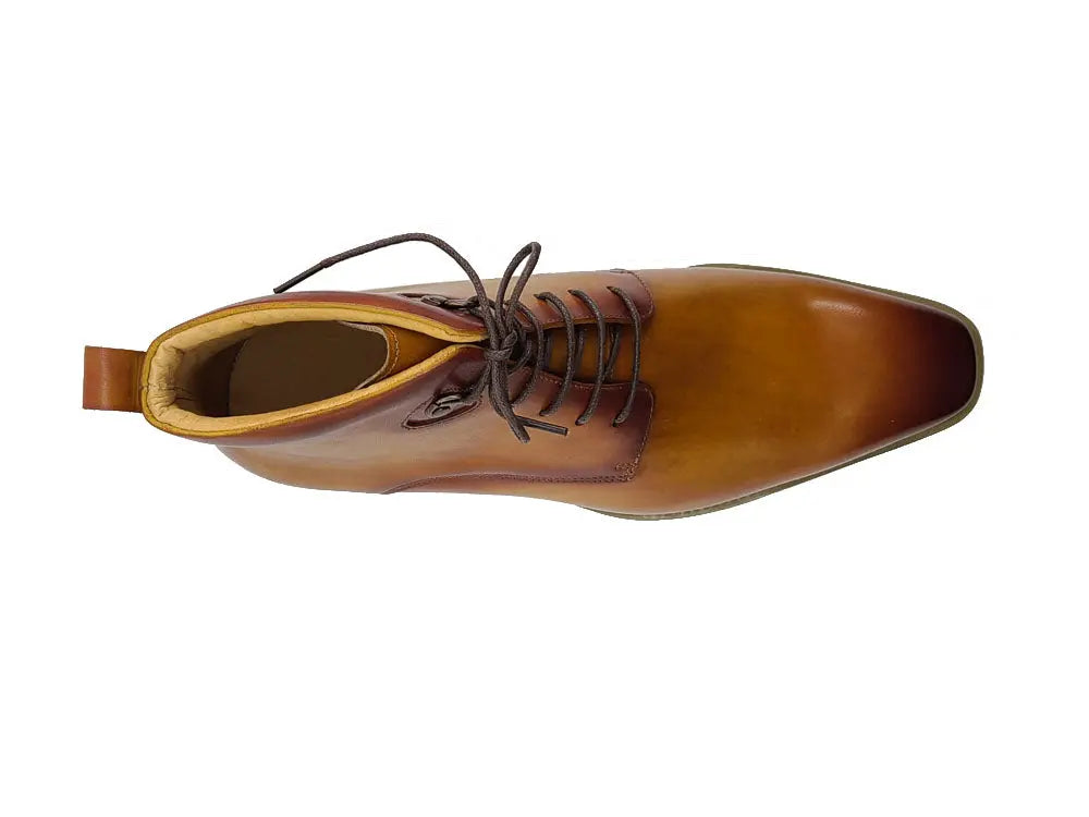 Burnished Calfskin Lace-Up Boot-New Designer Collection - 7