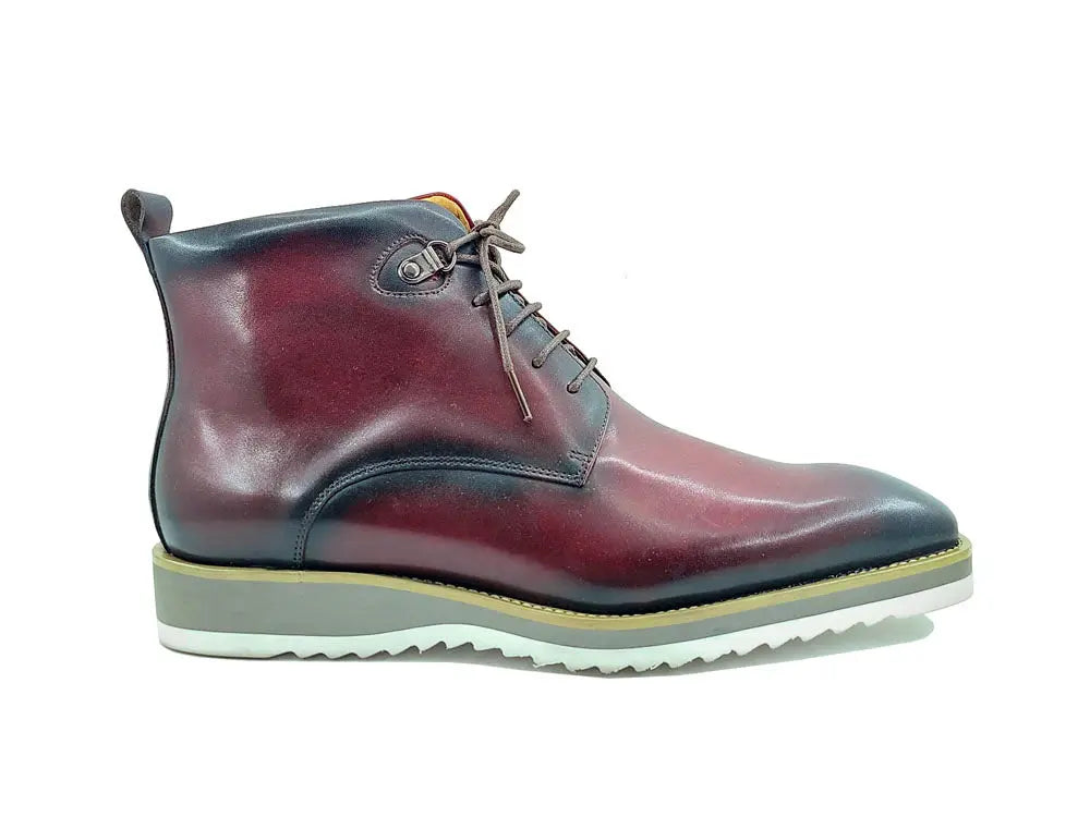 Burnished Calfskin Lace-Up Boot-New Designer Collection - 7