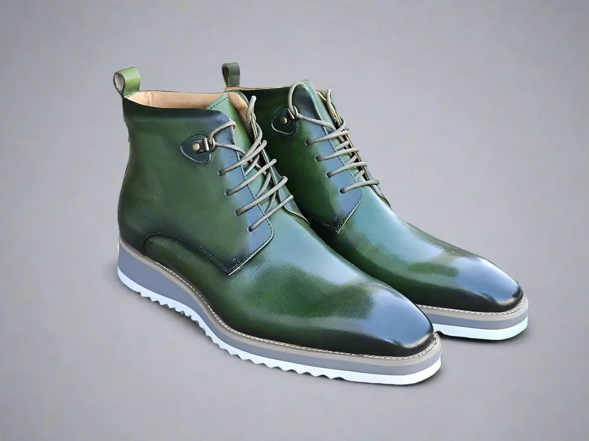Carrucci Burnished Calfskin Lace-Up Boot - 7.5