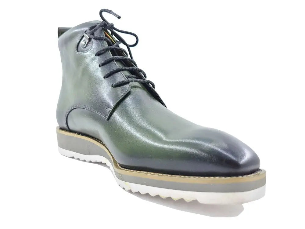 Burnished Calfskin Lace-Up Boot-New Designer Collection - 7