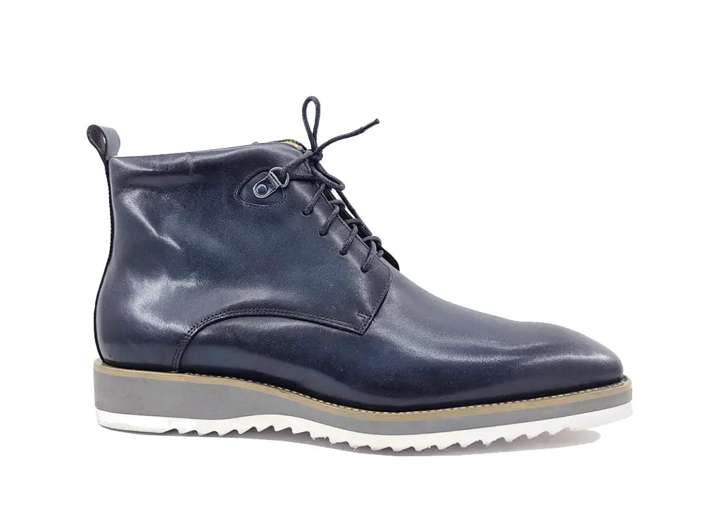 Burnished Calfskin Lace-Up Boot-New Designer Collection - 7