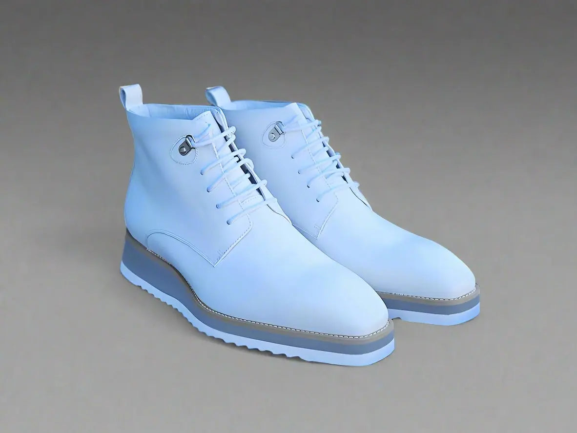 Burnished Calfskin Lace-Up Boot-New Designer Collection - 7