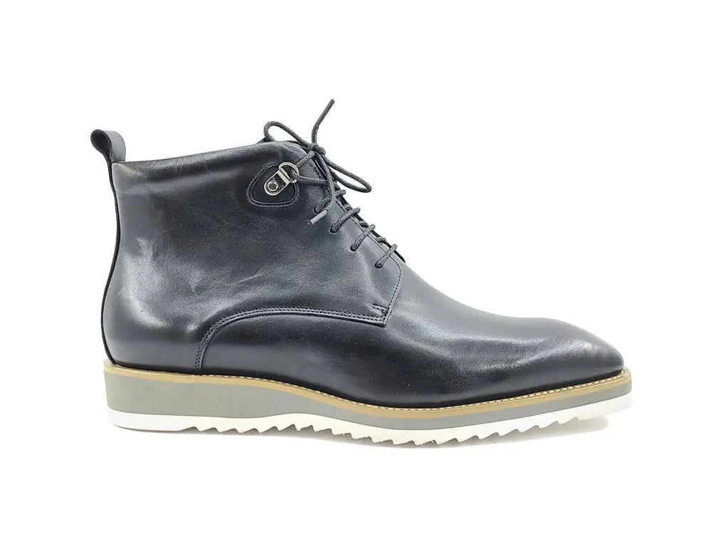 Burnished Calfskin Lace-Up Boot-New Designer Collection - 7