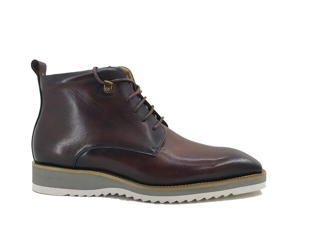 Burnished Calfskin Lace-Up Boot-New Designer Collection - 7