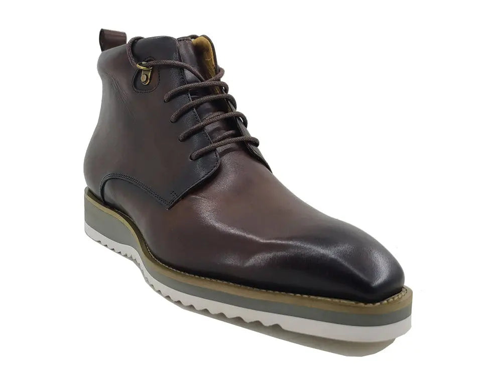 Carrucci Burnished Calfskin Lace-Up Boot - 7.5