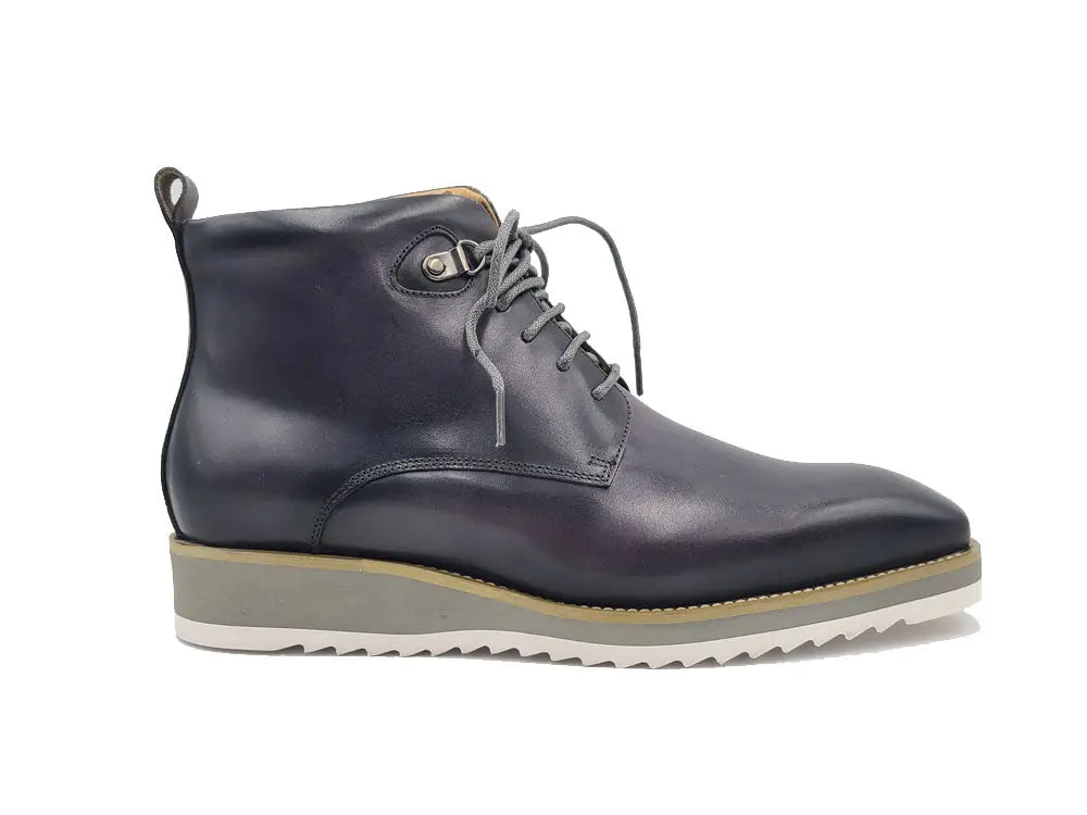 Burnished Calfskin Lace-Up Boot-New Designer Collection - 7