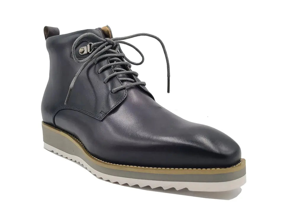 Burnished Calfskin Lace-Up Boot-New Designer Collection - 7