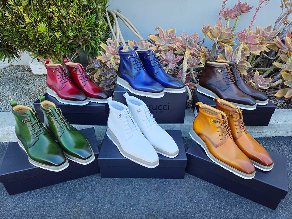 Burnished Calfskin Lace-Up Boot-New Designer Collection - 7