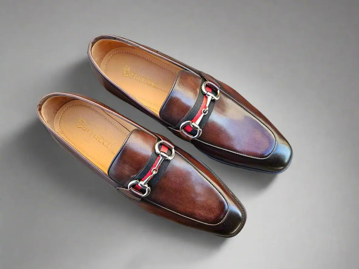 Burnished Calfskin Slip-On Loafer - 7.5