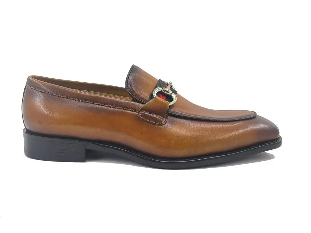 Burnished Calfskin Slip-On Loafer - 7.5