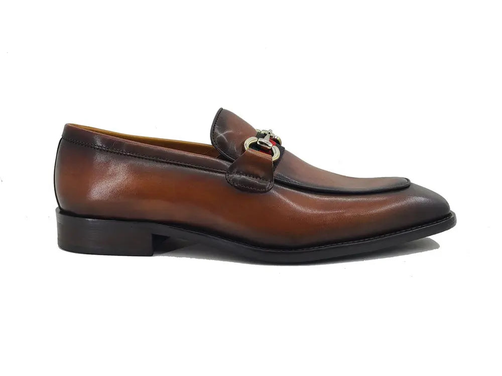 Burnished Calfskin Slip-On Loafer - 7.5