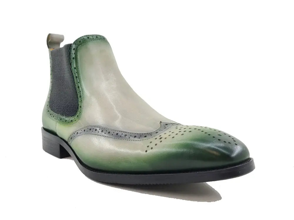 Burnished Calfskin Wingtip Boot - 9