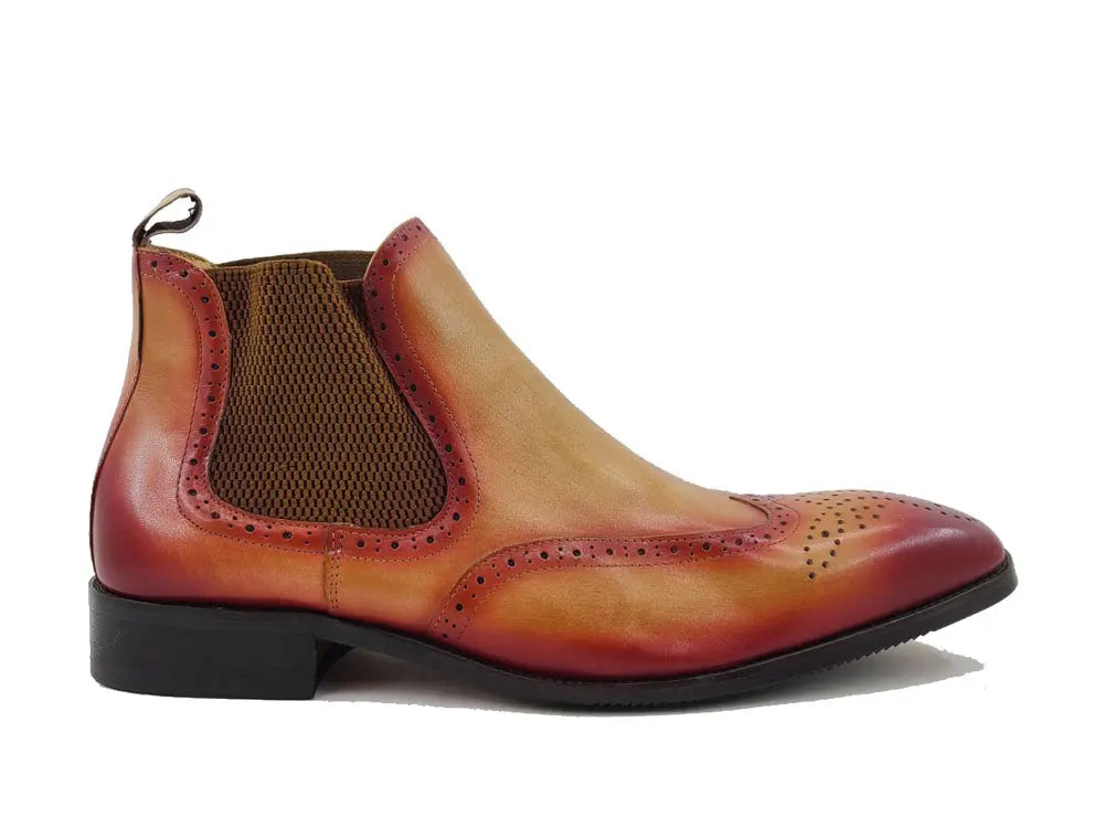 Burnished Calfskin Wingtip Boot - 9