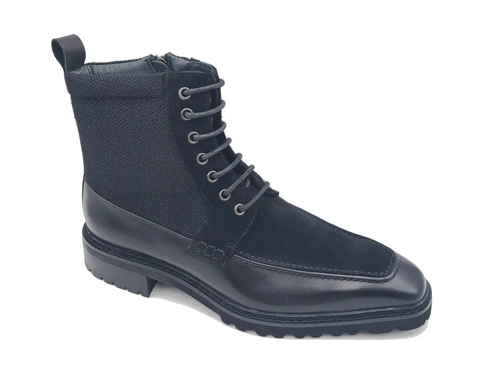 Carrucci Lace-up Boot with Side Zipper - 7.5