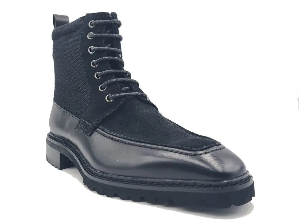 Carrucci Lace-up Boot with Side Zipper - 7.5