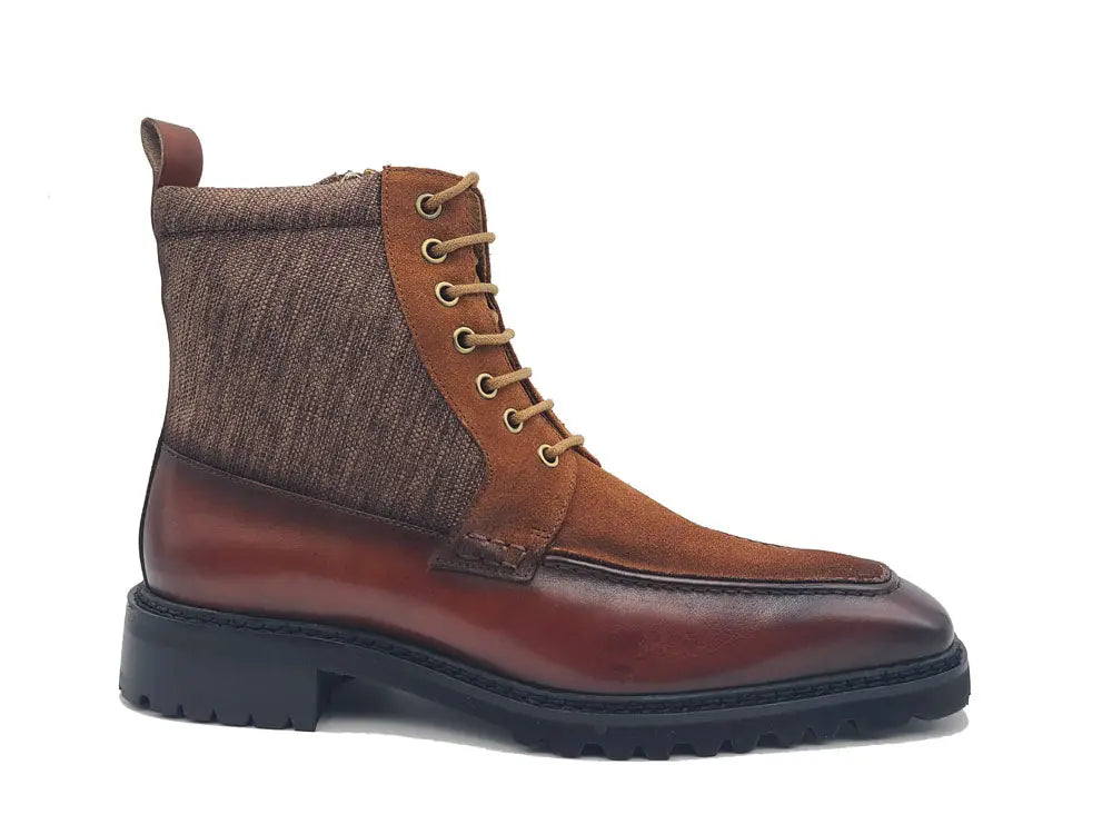 Carrucci Lace-up Boot with Side Zipper - 7.5