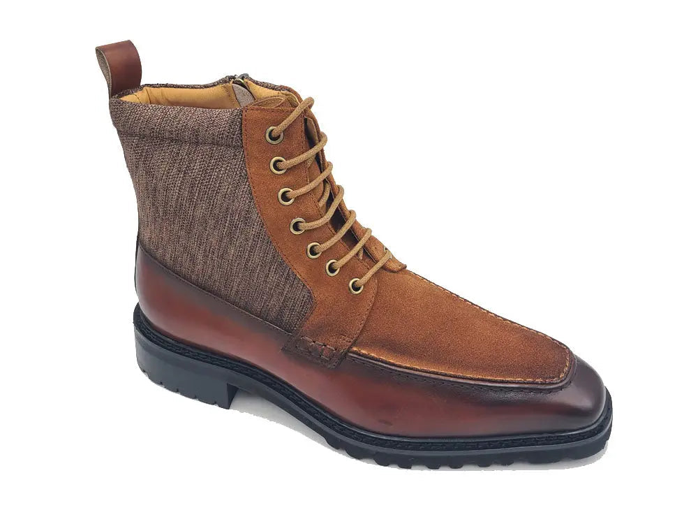 Carrucci Lace-up Boot with Side Zipper - 7.5