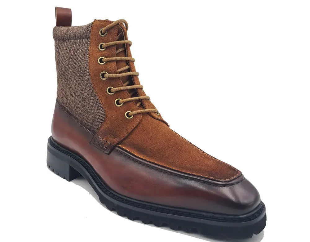Carrucci Lace-up Boot with Side Zipper - 7.5
