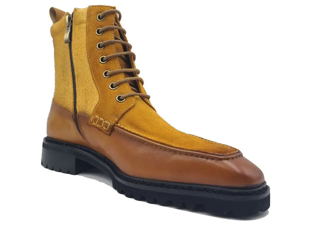 Carrucci Lace-up Boot with Side Zipper - 7.5