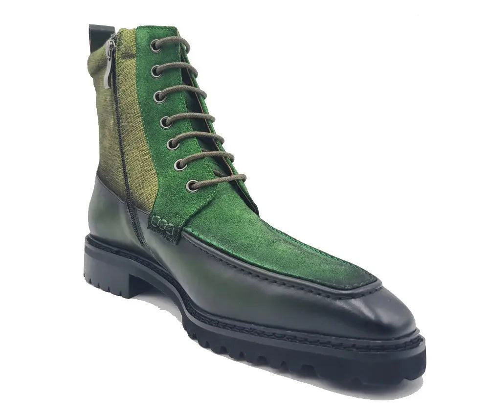 Carrucci Lace-up Boot with Side Zipper - 7.5