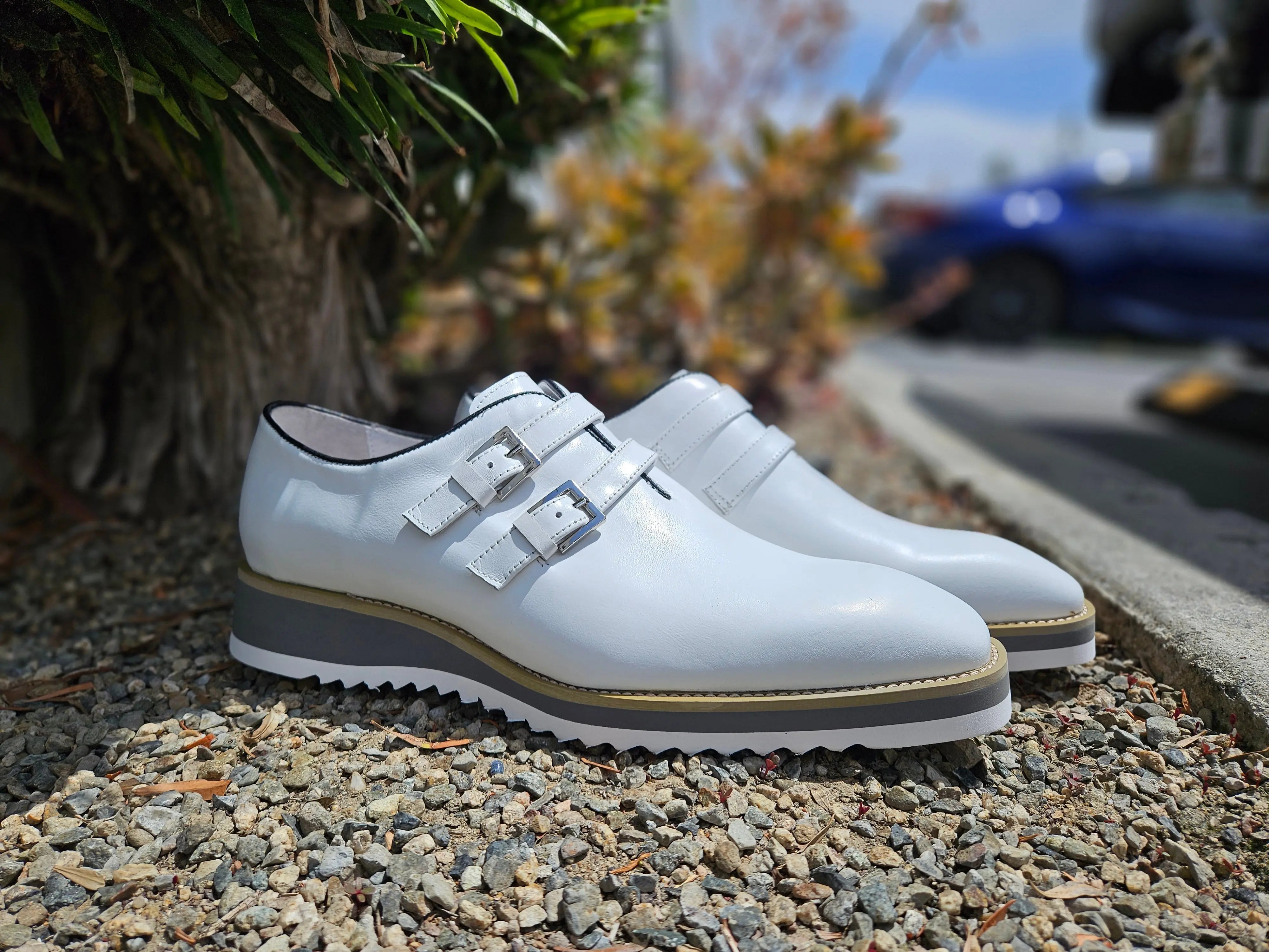 Carrucci Burnished Double Monk Whole Cut Shoe - 8