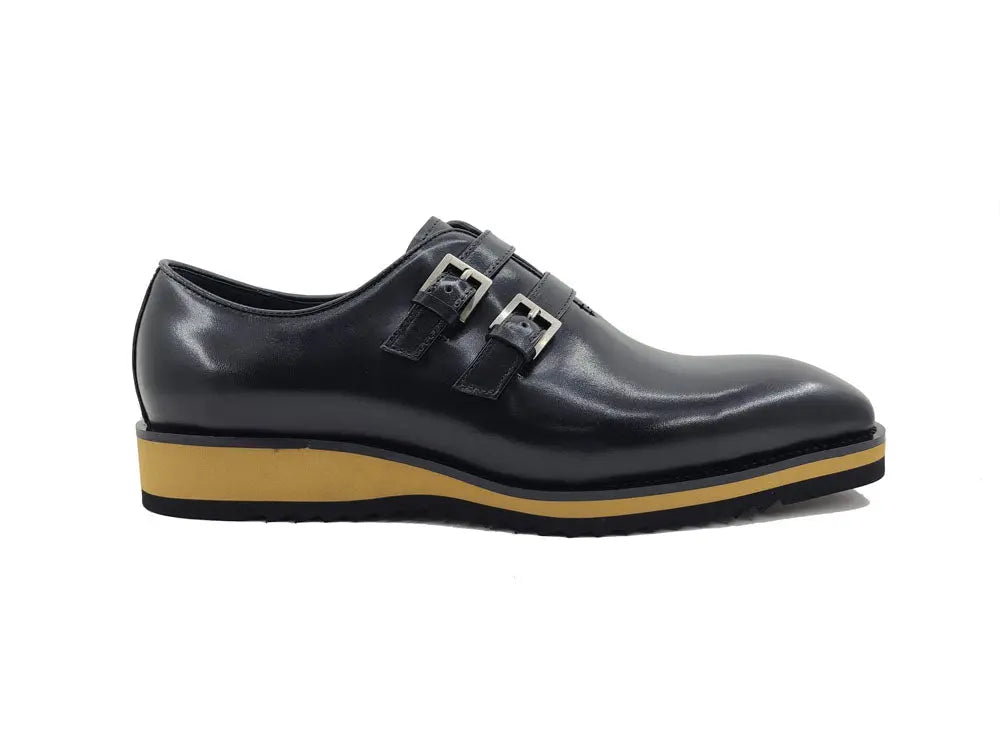 Carrucci Burnished Double Monk Whole Cut Shoe - 8