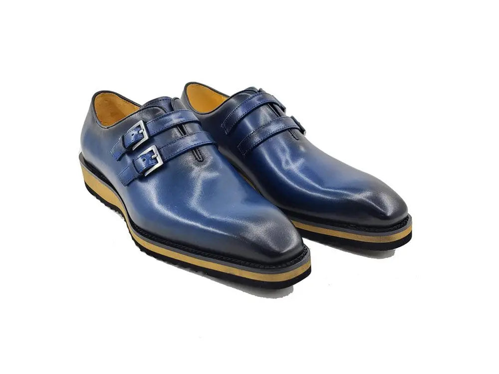 Carrucci Burnished Double Monk Whole Cut Shoe - 8