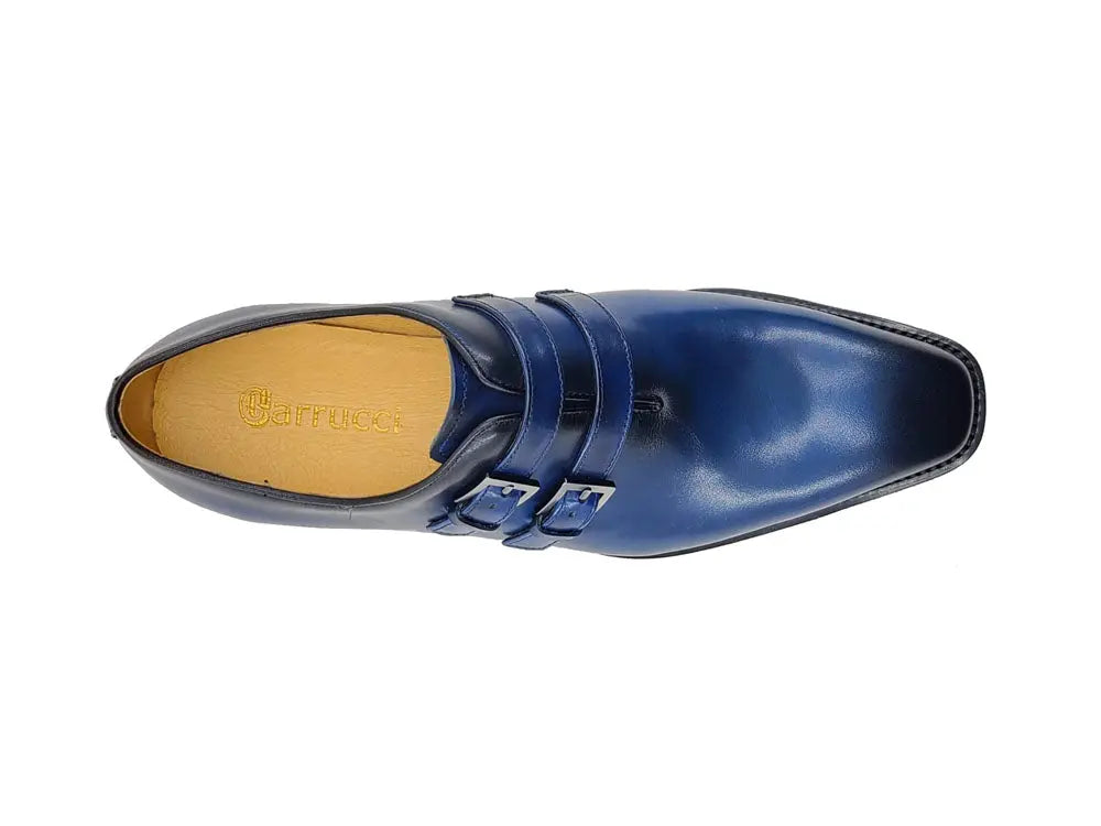 Carrucci Burnished Double Monk Whole Cut Shoe - 8