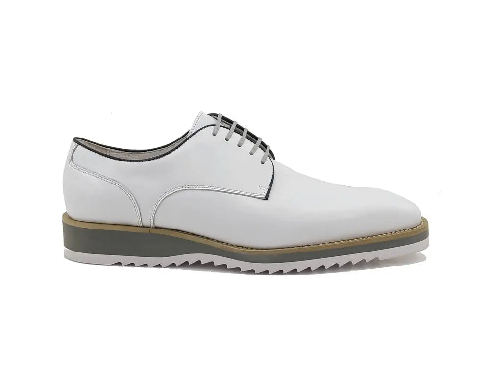 Burnished Lace-up Leather Derby - 7.5