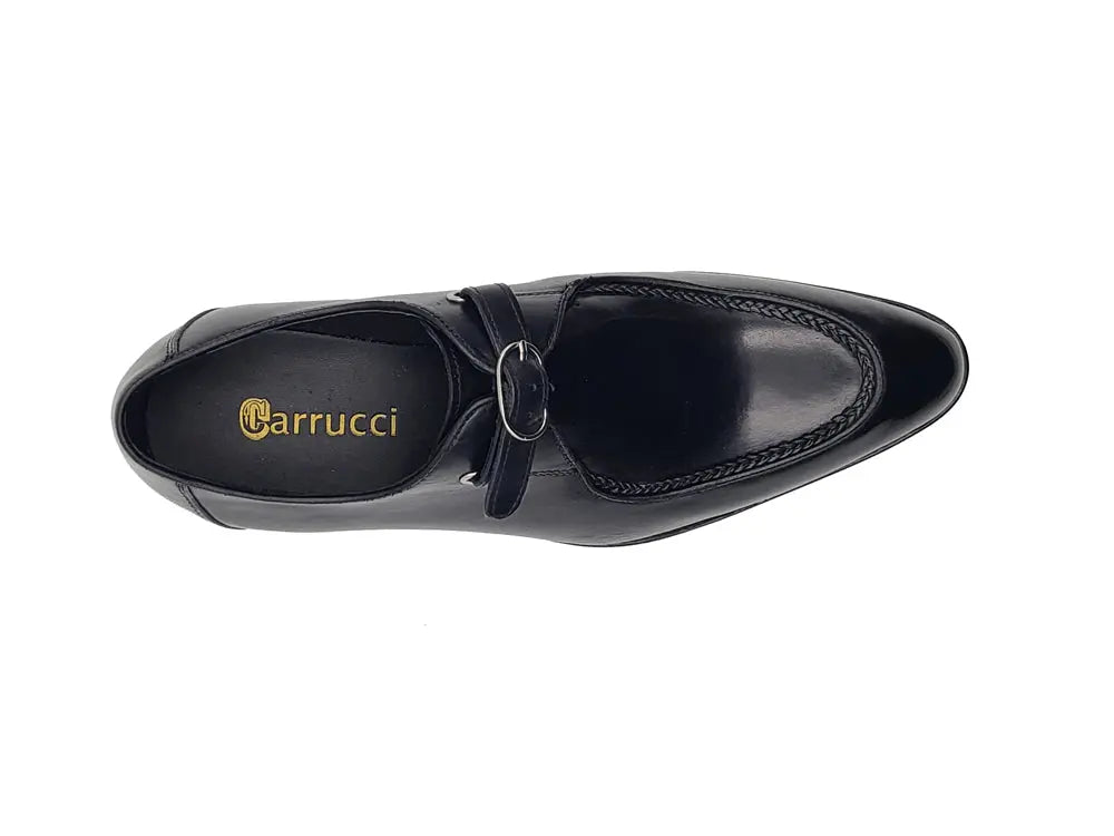 Carrucci Burnished Moc Toe Single Monk Loafer - 7.5