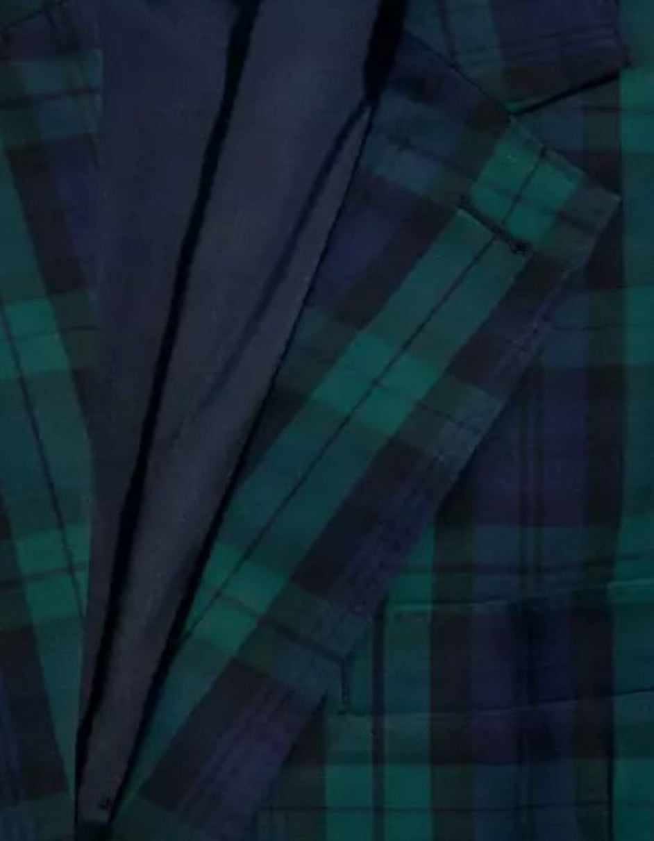 Plaid Dinner Jackets - Green Tartan Sportcoat - 36 Short