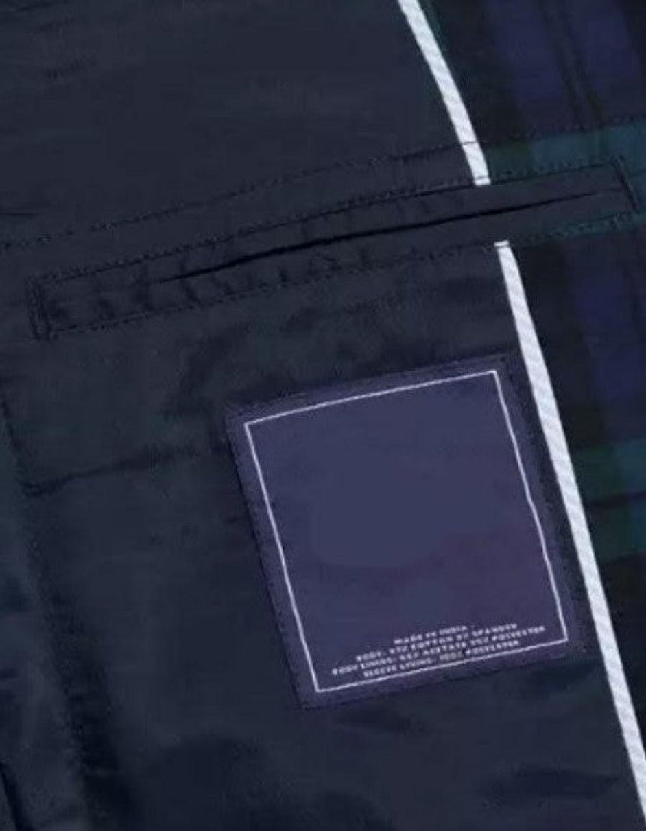 Plaid Dinner Jackets - Green Tartan Sportcoat - 36 Short