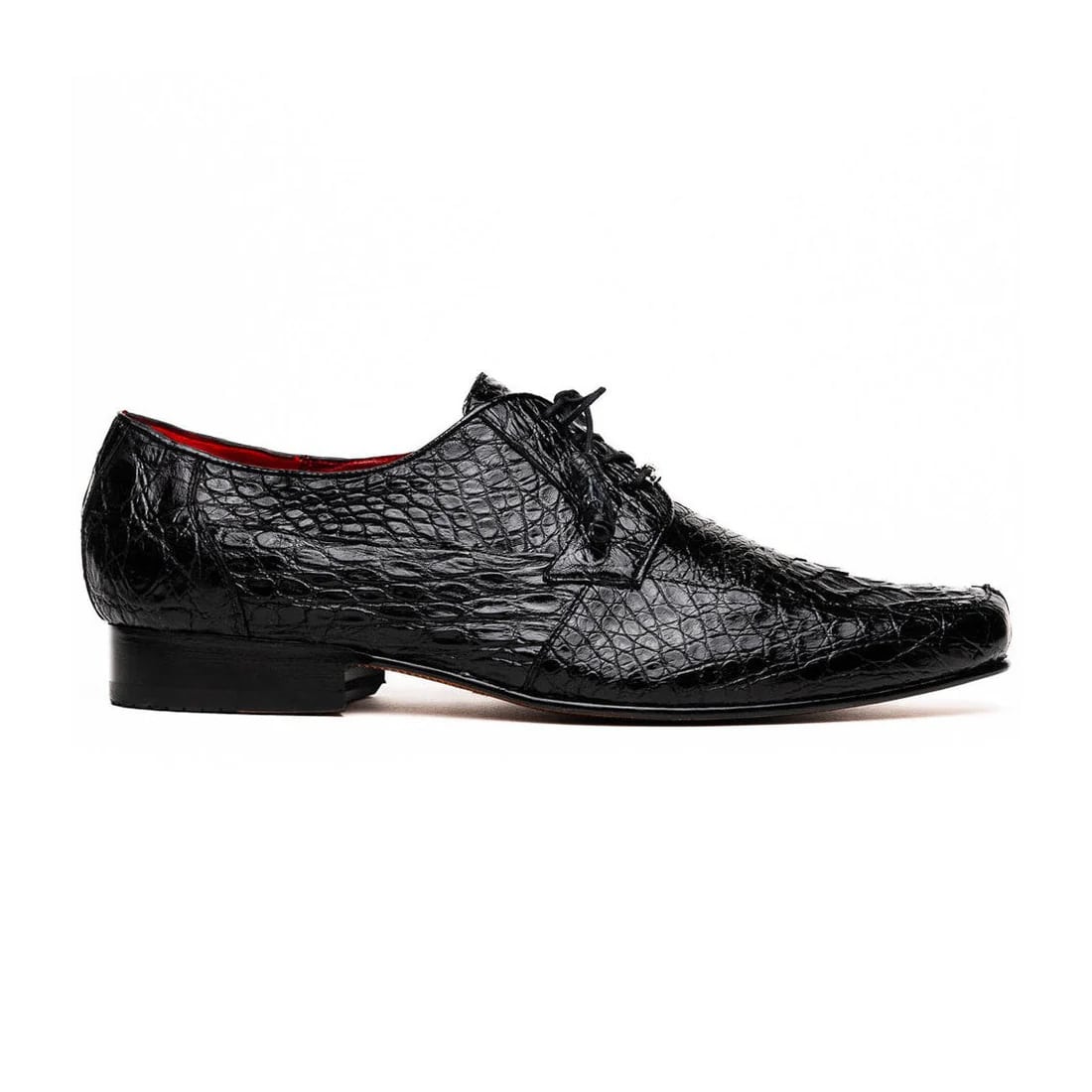 Marco Di Milano Leonardo Men's Shoes Black Genuine Caiman Crocodile Dress Derby Oxfords - 6