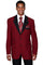 "Burgundy Men's Tuxedo - 2 Button Classic Fit with Contrast Collar"