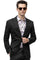 Men's Modern Fit Casual Summer Chino Blazer in Black