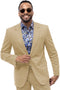 Men's Modern Fit Casual Summer Chino Blazer in Khaki