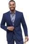 Men's Modern Fit Casual Summer Chino Blazer in Midnight Blue