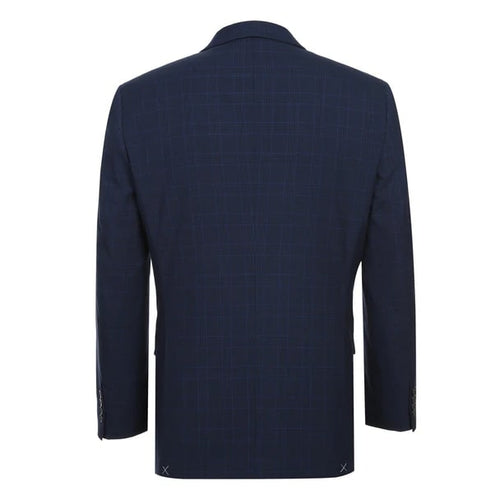 Renoir Clothing - Renoir Suit - Renoir Fashion - Stretch Performance 2-button Classic Fit Navy Check Renoir Suit blue