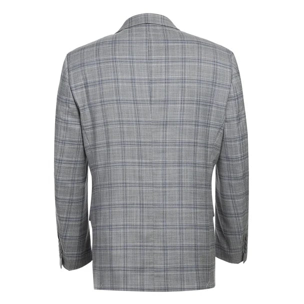 Renoir Clothing - Renoir Suit - Renoir Fashion - Stretch Performance 2-button Classic Fit Grey Check Renoir Suit - Coat Size 38