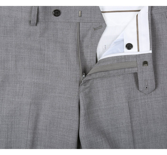 Renoir Clothing - Renoir Suit - Renoir Fashion - Super 140s Wool Two Button Classic Fit Fit Grey Renoir Suit